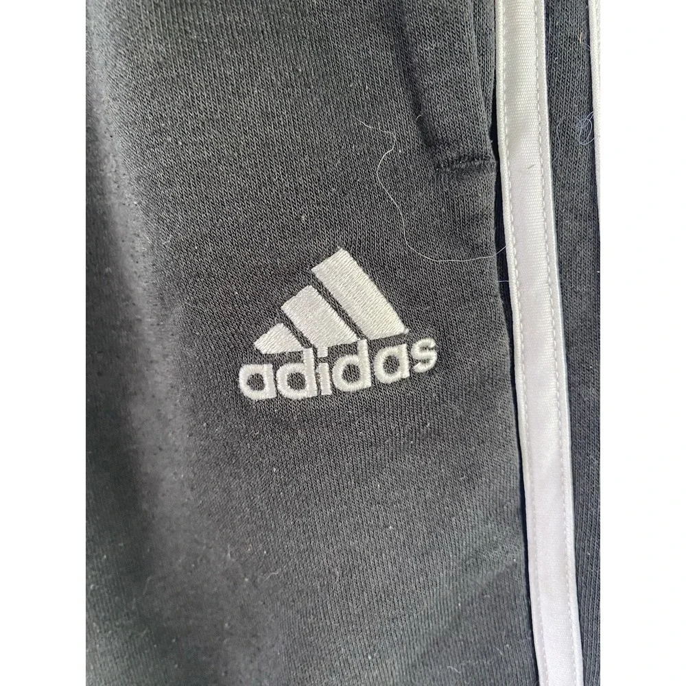 Adidas‎ Black Athletic Joggers White Striped Boys Large 14/16